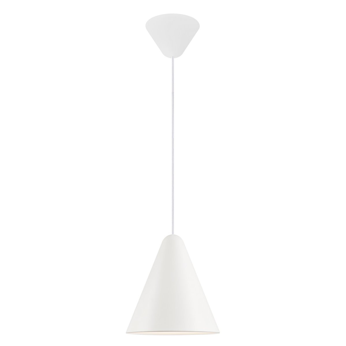 Suspension surface satinée, douce et mate en métal, NONO 23,5 blanc, DESIGN FOR THE PEOPLE