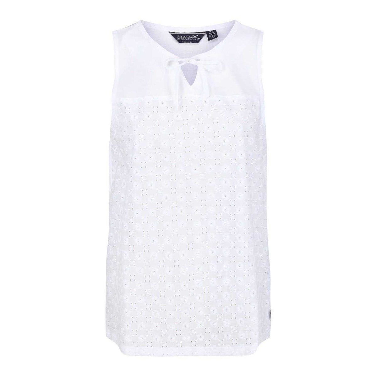 Haut sans manches motif/style à motifs brodés JANESSA blanc, REGATTA