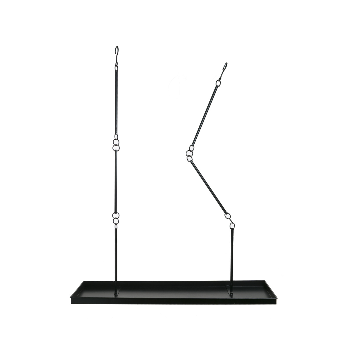 Support de présentation décoratif deux tiges en fer H117 noir, SIA DECO