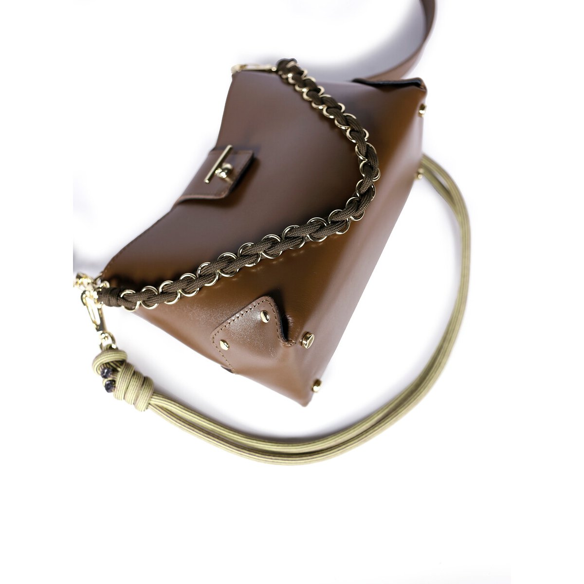 Sac en cuir, ORIGAMI marron, CRAIE STUDIO
