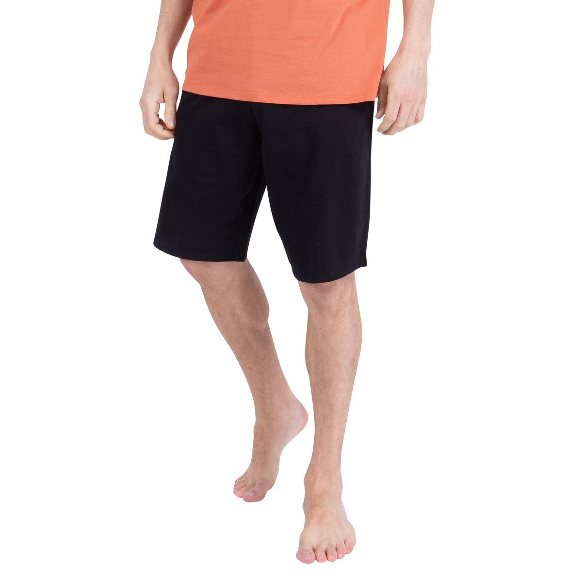 Pyjashort T-shirt col rond terracotta, ATHENA