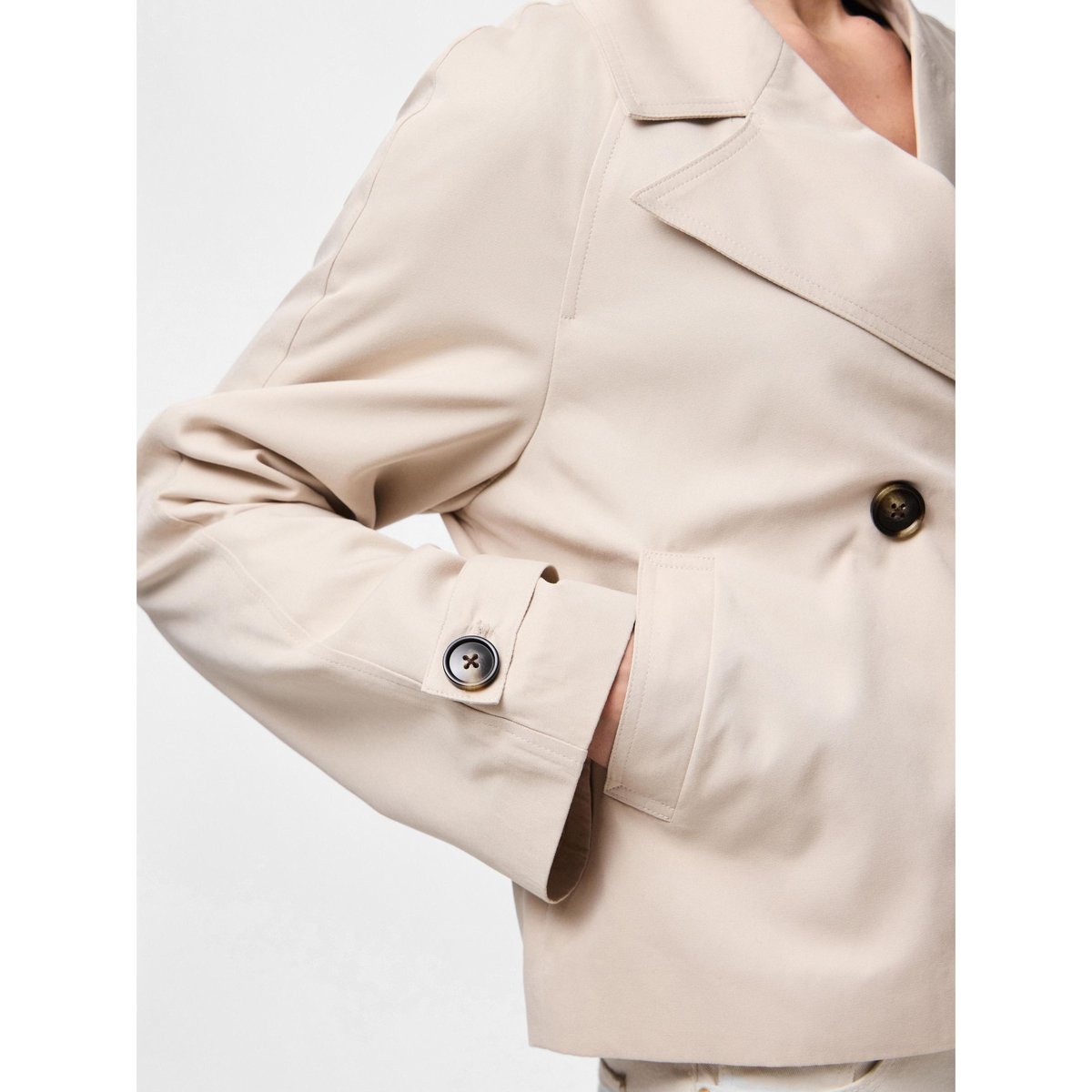 Trench court gris - silver gray, PIECES