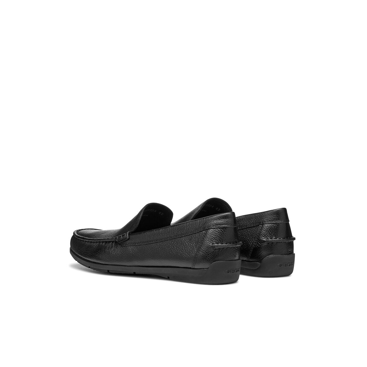 Mocassins en cuir grainé SIRON noir, GEOX