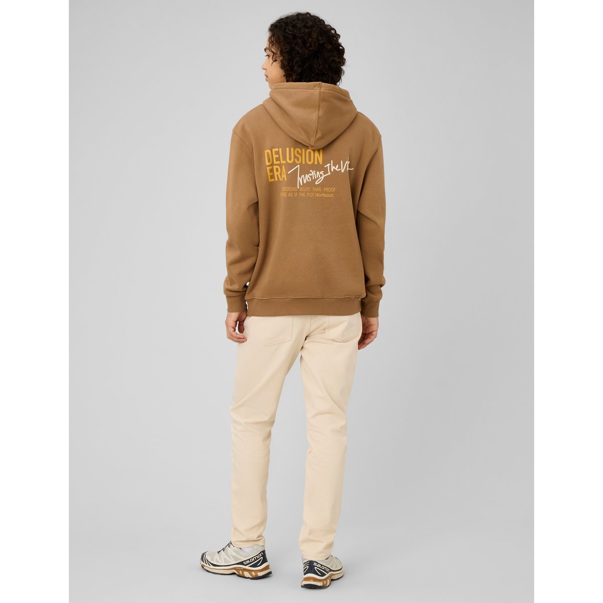 Sweat imprimé devant/dos camel, BZB
