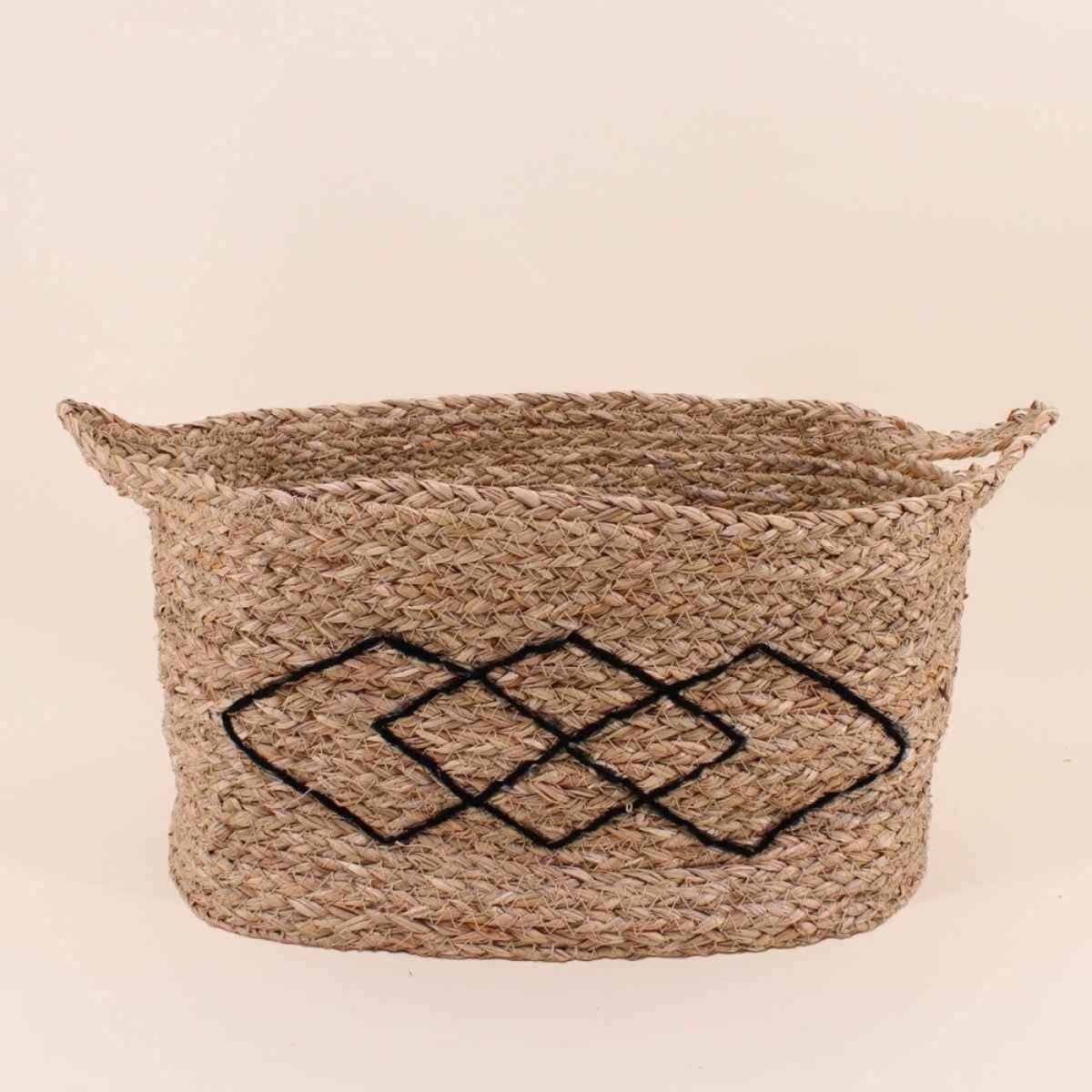 Panier rectangulaire en fibres naturelles 38x26cm naturel, ORNAMI