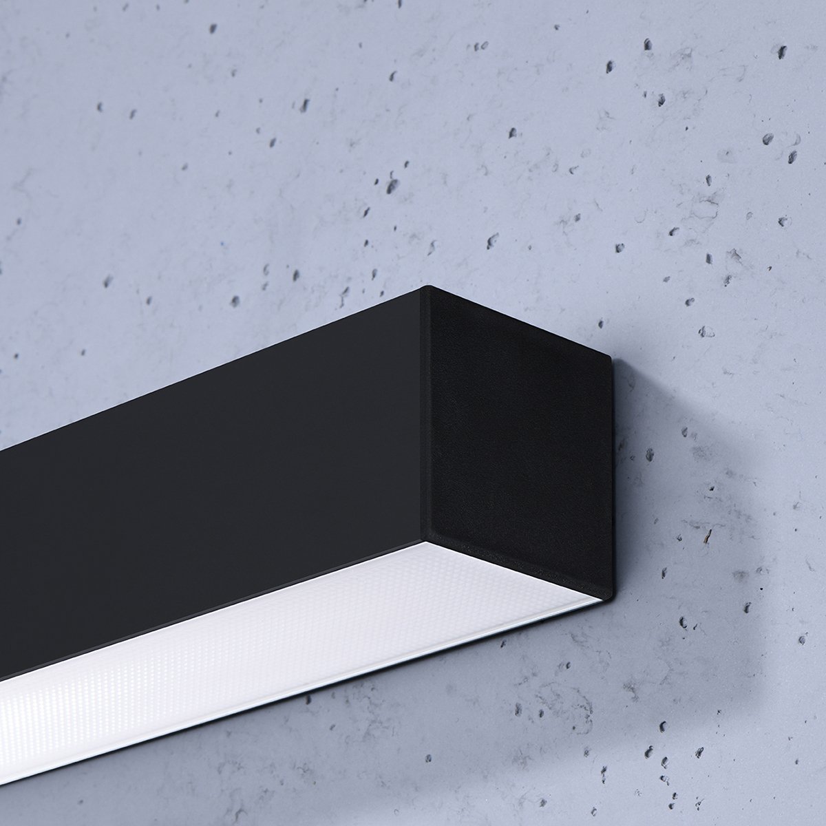 Applique murale Aluminium Noir LED 1 Pinne noir, EDEN