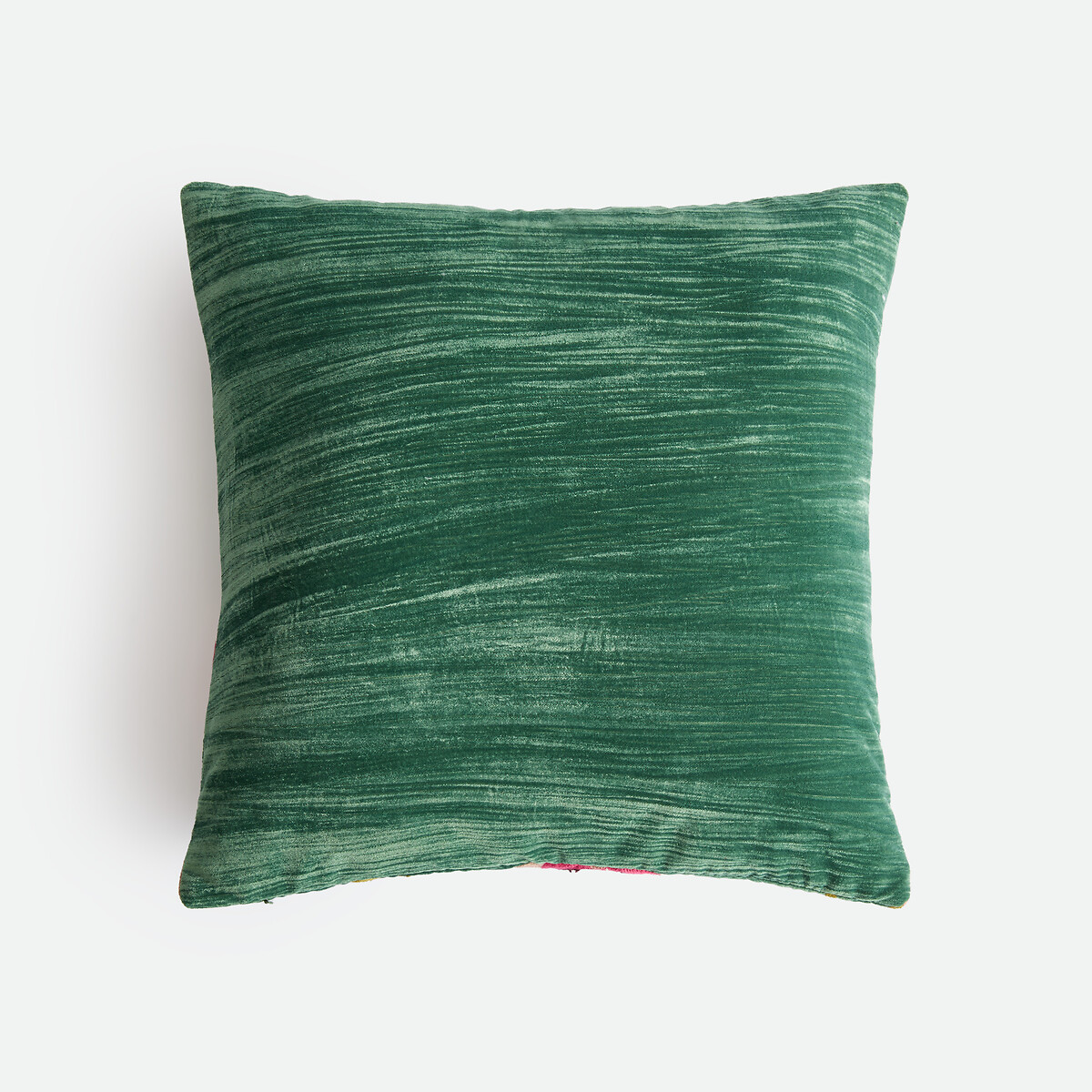 Housse de coussin brodée 50 x 50 cm, en panne de velours, IZILD multicolore, LA REDOUTE INTERIEURS