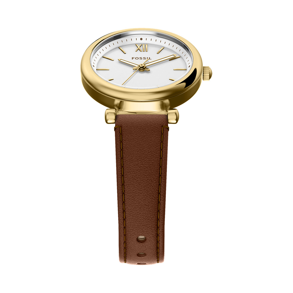 Montre Analogique CARLIE doré blanc marron, FOSSIL