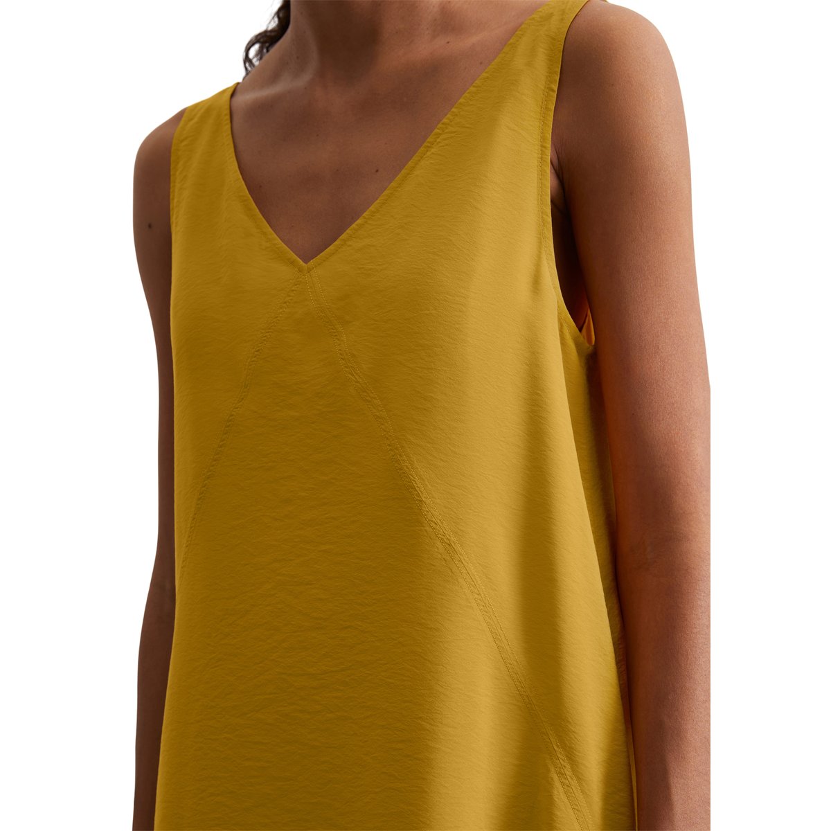 Robe maxi relaxed avec structure crinkle gelb, MARC O'POLO