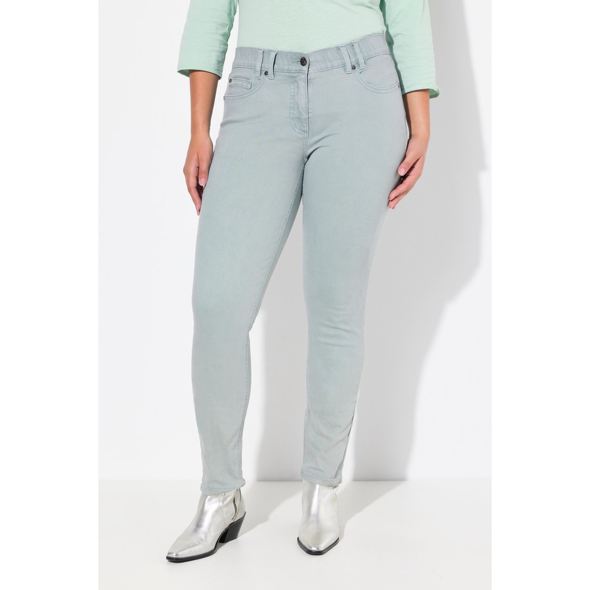 Jean Sarah 5 poches vert mousse clair, ULLA POPKEN