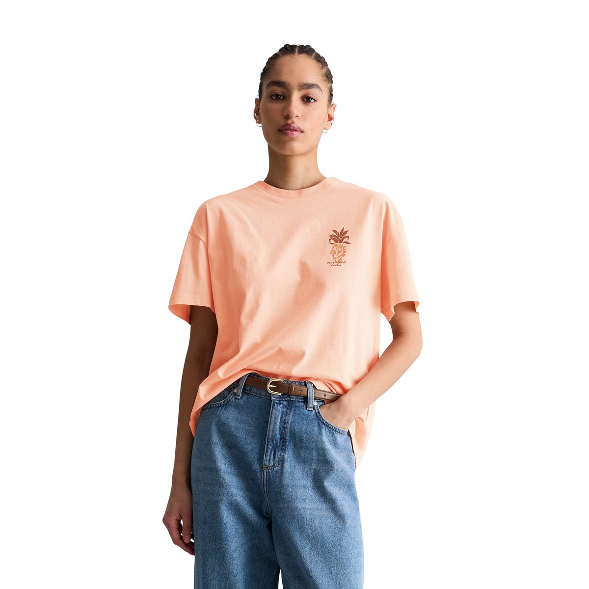 T-shirt DfC relaxed en Basic Single Jersey rose pale, MARC O’POLO DENIM
