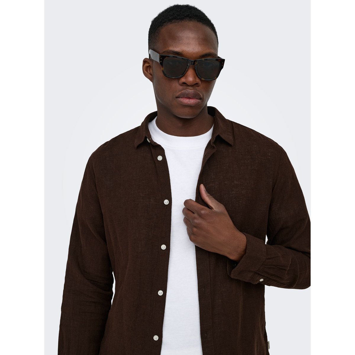 Chemise coffee bean 1, ONLY & SONS