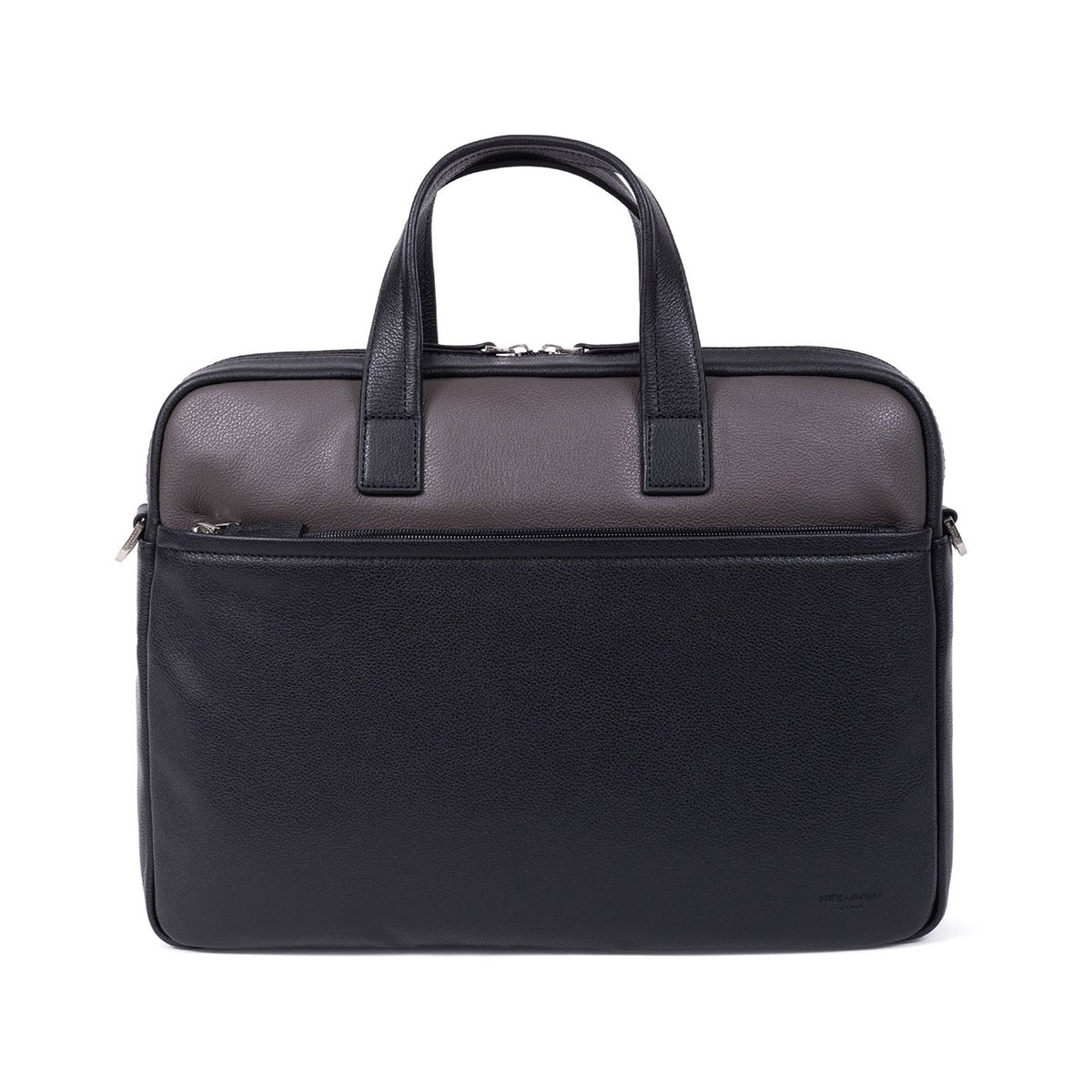 Porte-documents - 13" & A4  DUO noir/gris taupe, HEXAGONA