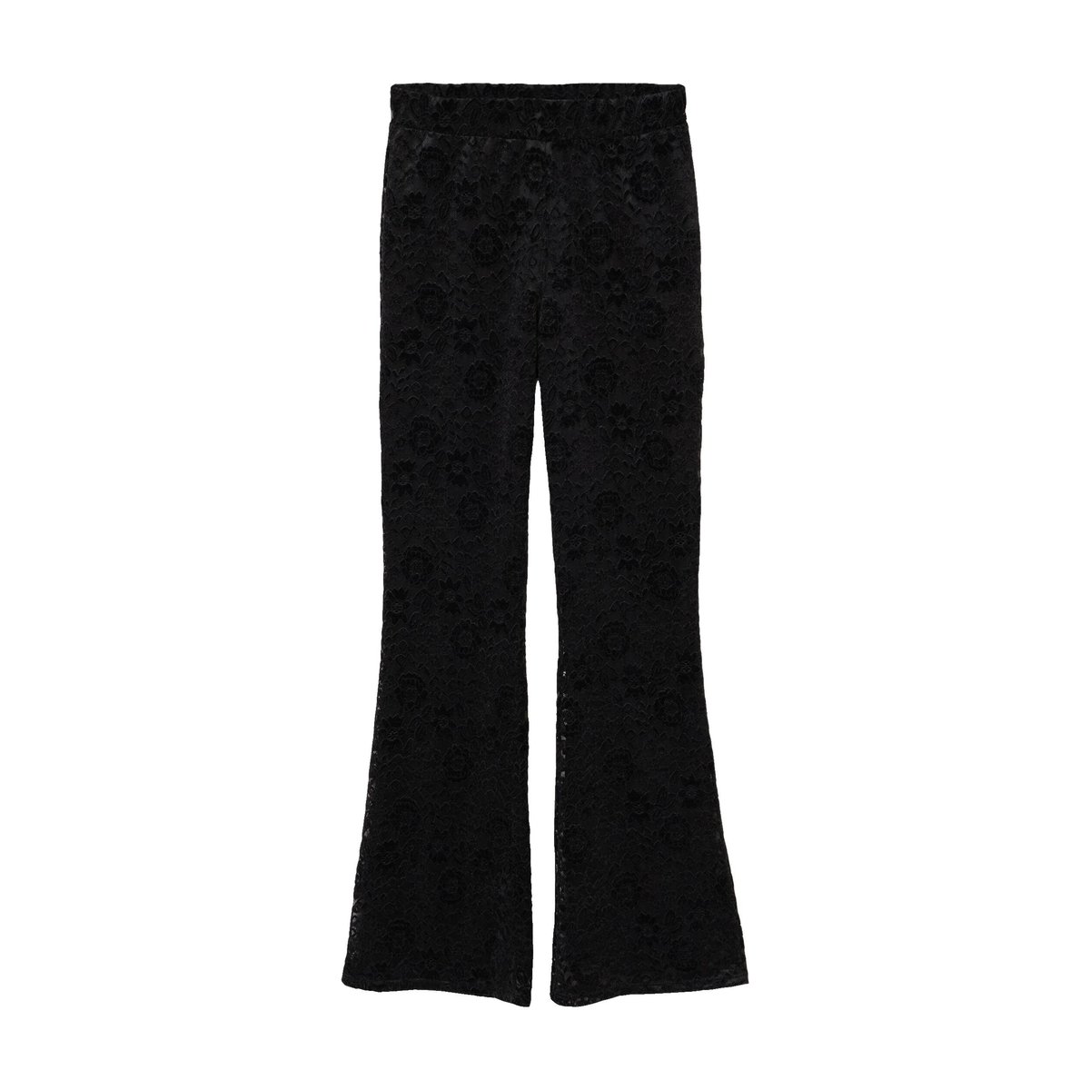 Pantalon bootcut effet dentelle noir, CACHE CACHE
