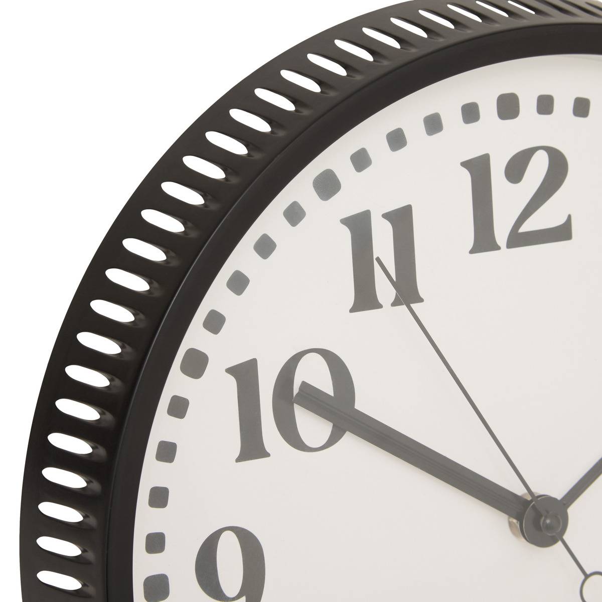 Horloge ronde LED MEHDI noir et blanc, ATMOSPHERA