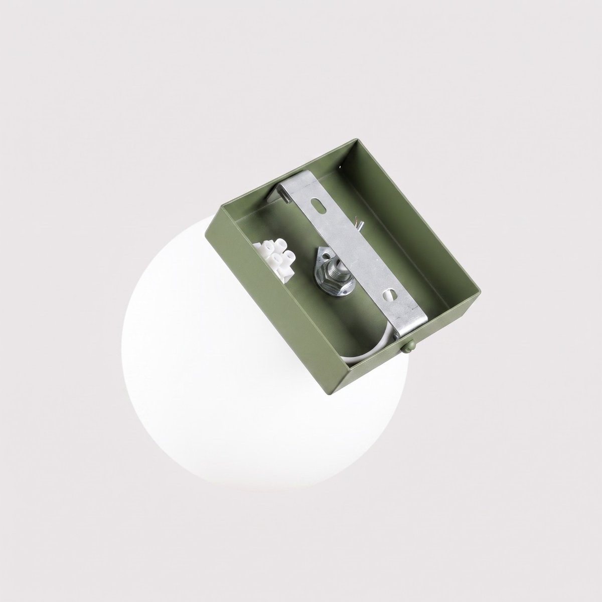 Plafonnier Acier Vert Olive G9 1 Yoli vert olive, EDEN