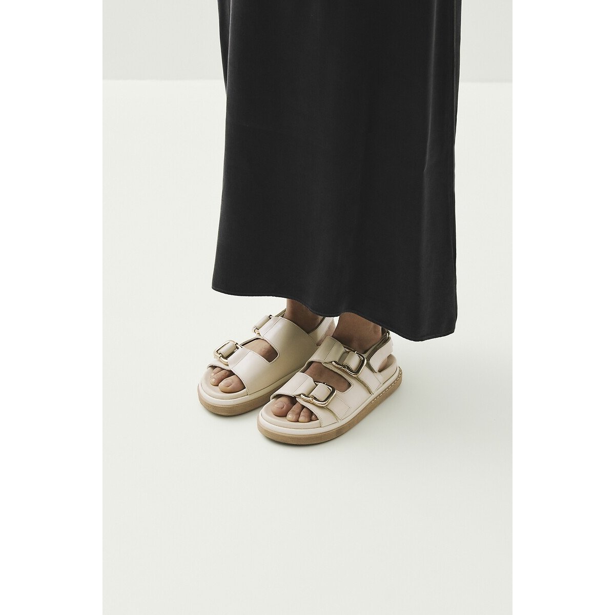 Harper Leather Sandals cream, ALOHAS