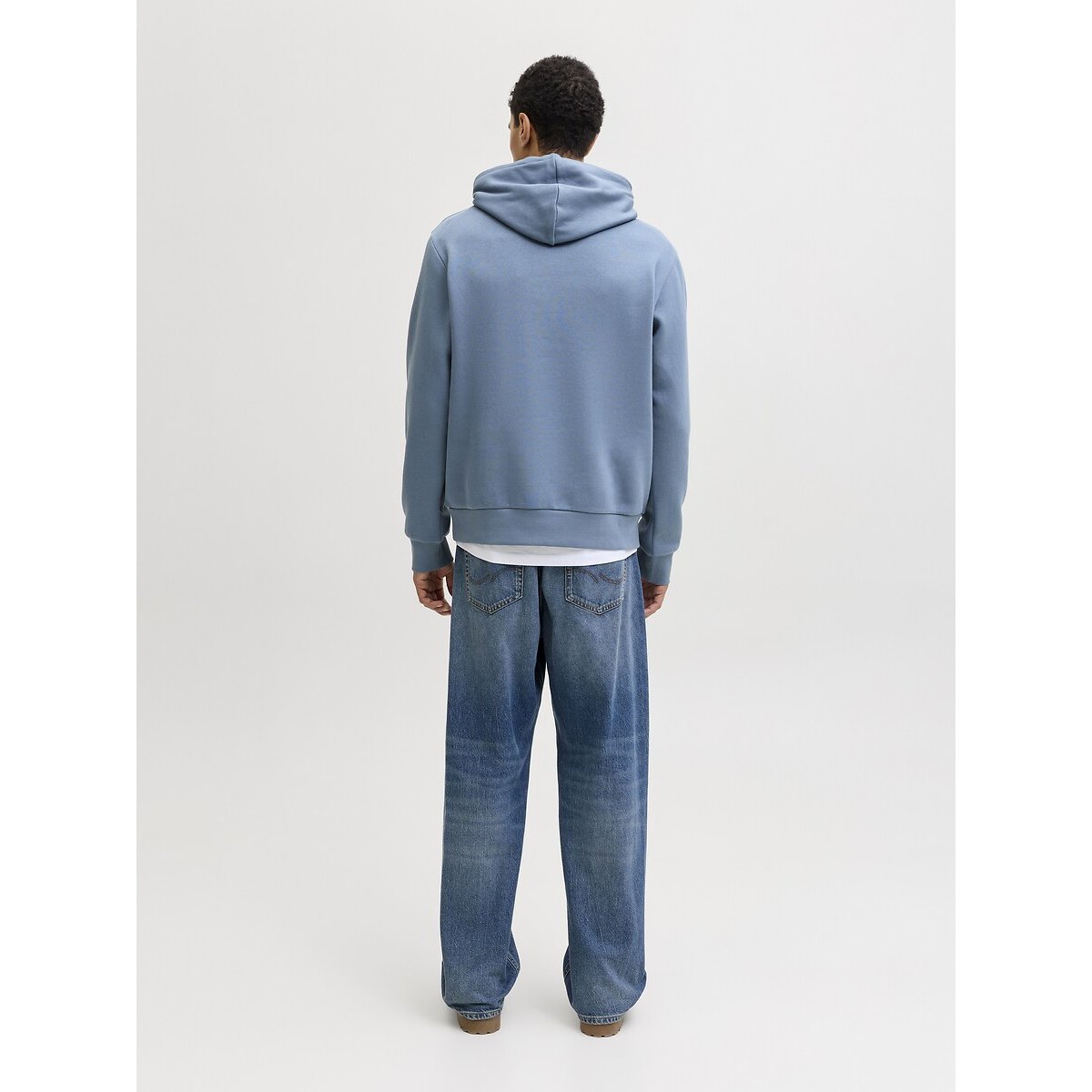 Sweat à capuche logo bleu, JACK & JONES