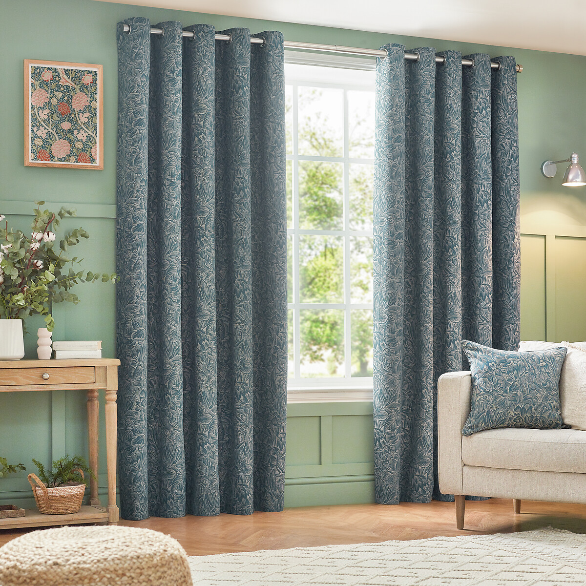 Grantley Eyelet Curtains teal, WYLDER