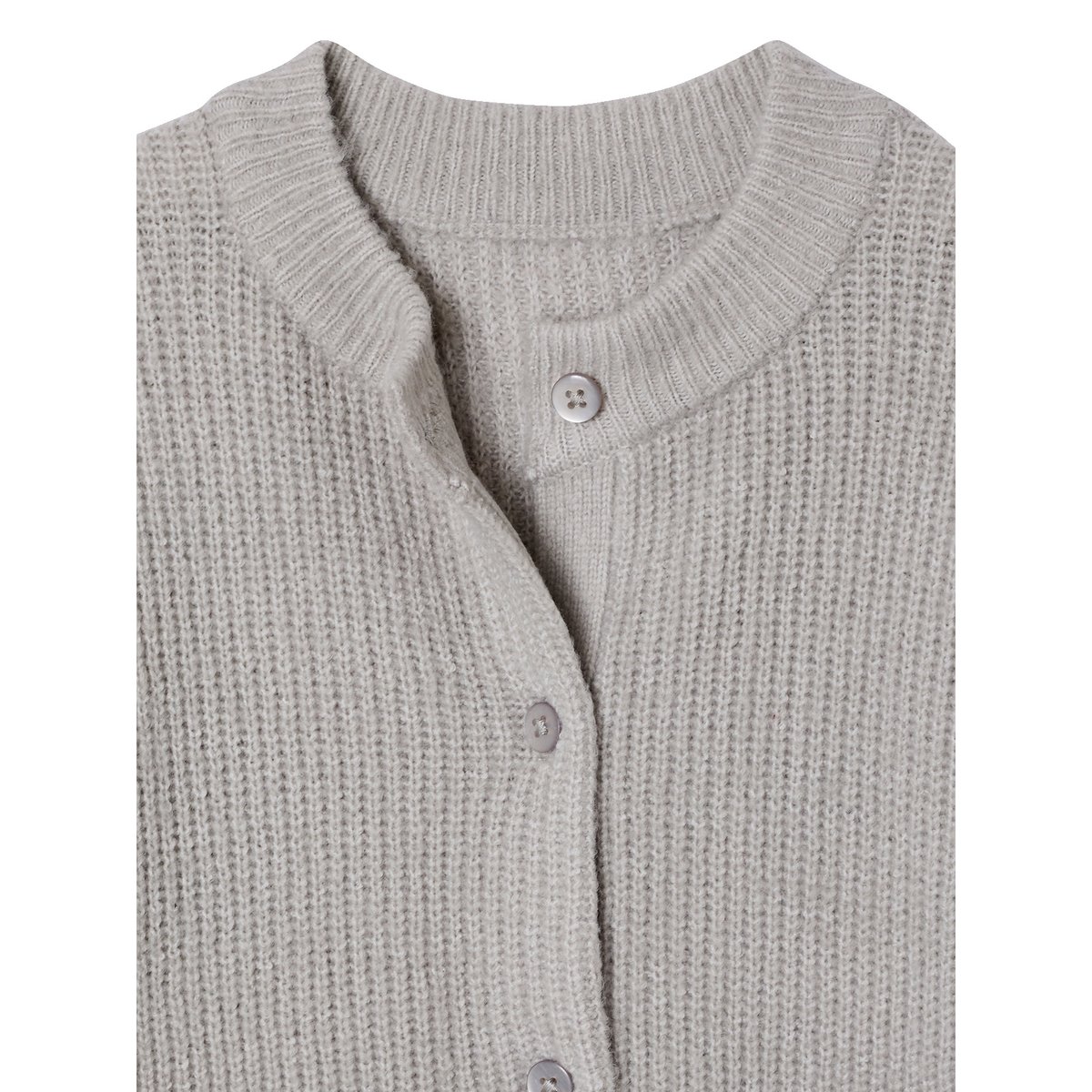 Gilet maille fine mousseuse gris chiné, VERTBAUDET