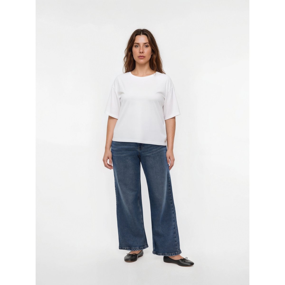 Jean À Coupe Large medium blue denim, VERO MODA
