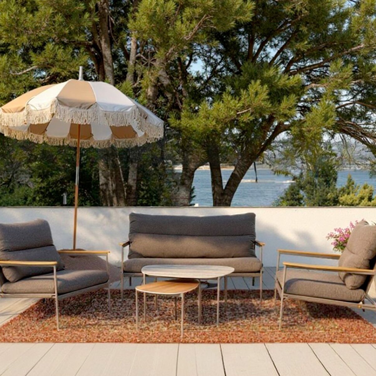 Salon de jardin, CORSICA marron, KARE DESIGN