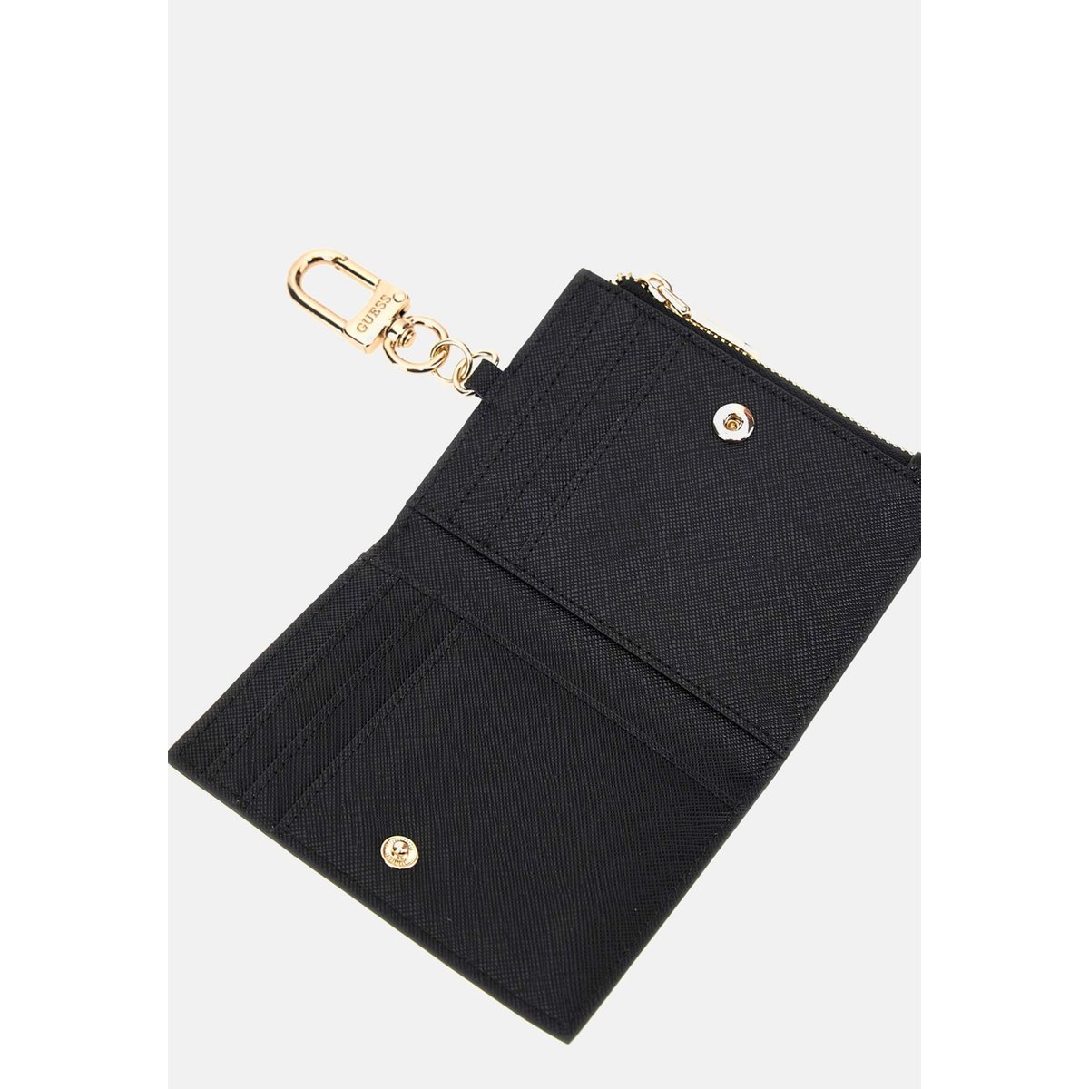Porte-Clés Saffiano noir, GUESS