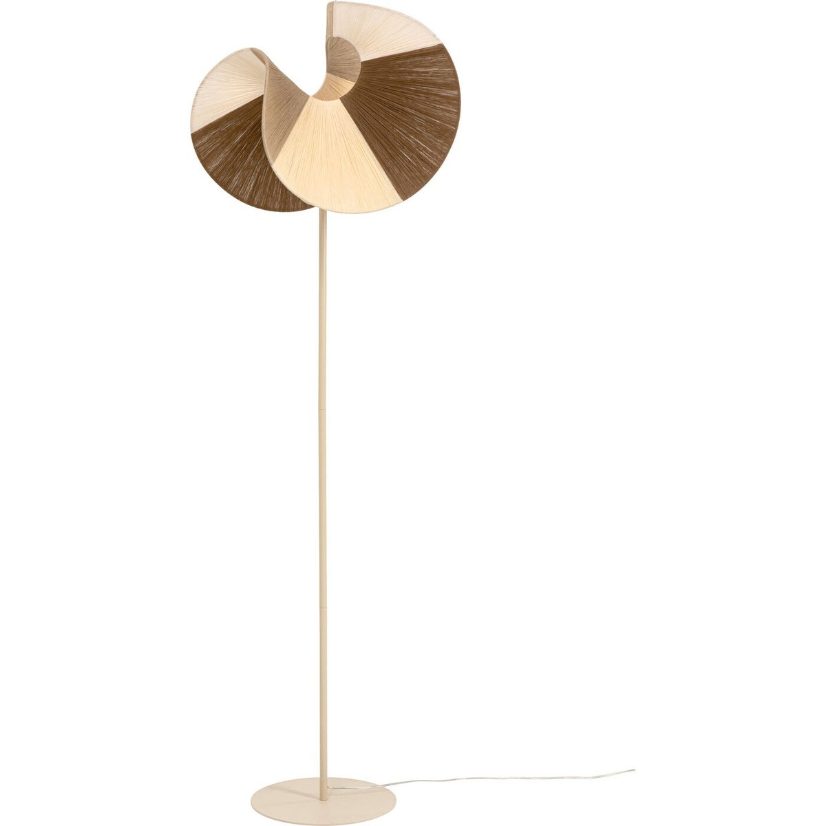 Lampadaire en acier et coton, SELLA marron, KARE DESIGN