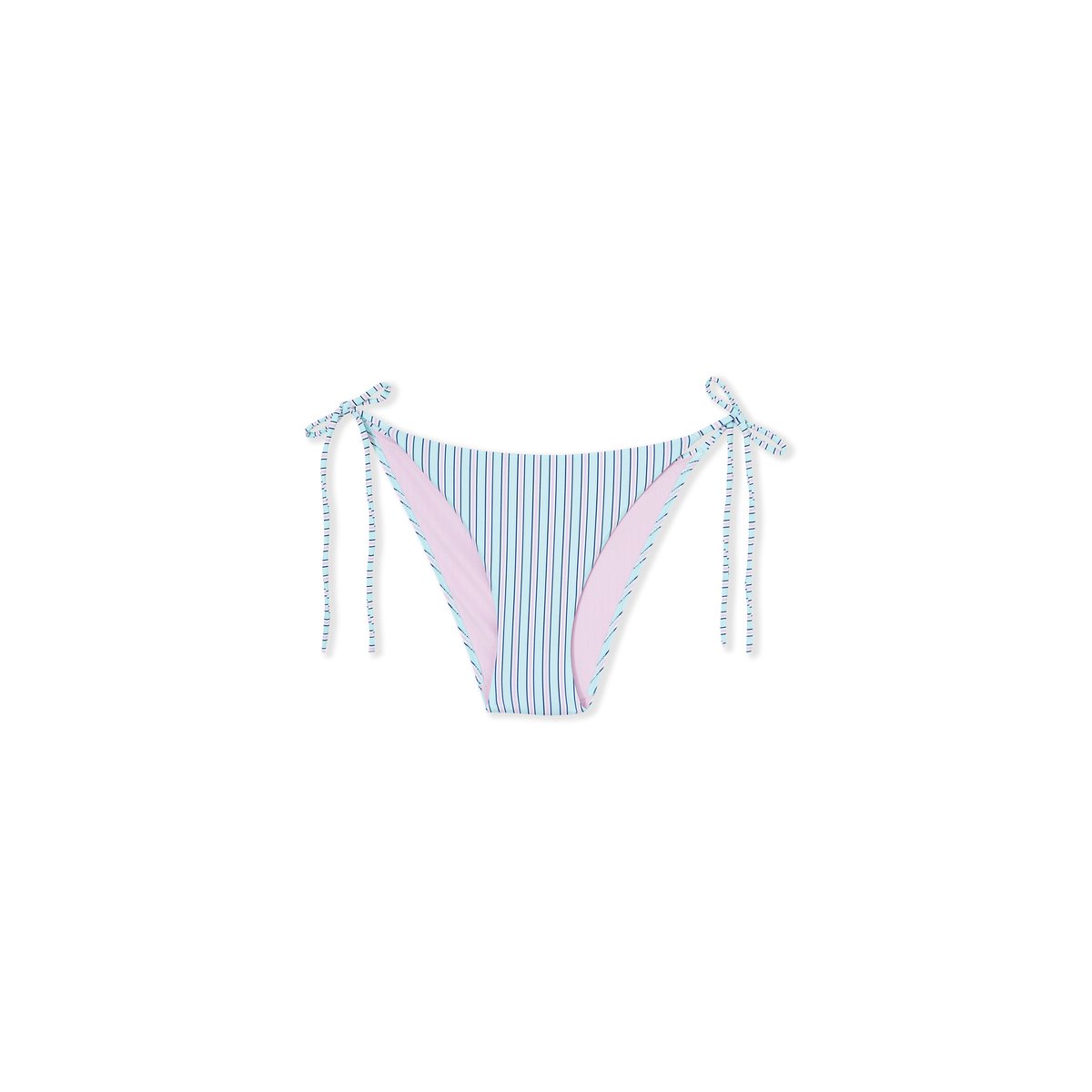 Bas de maillot de bain bikini à nouer à rayures TRANSAT imp bleu vert, ETAM