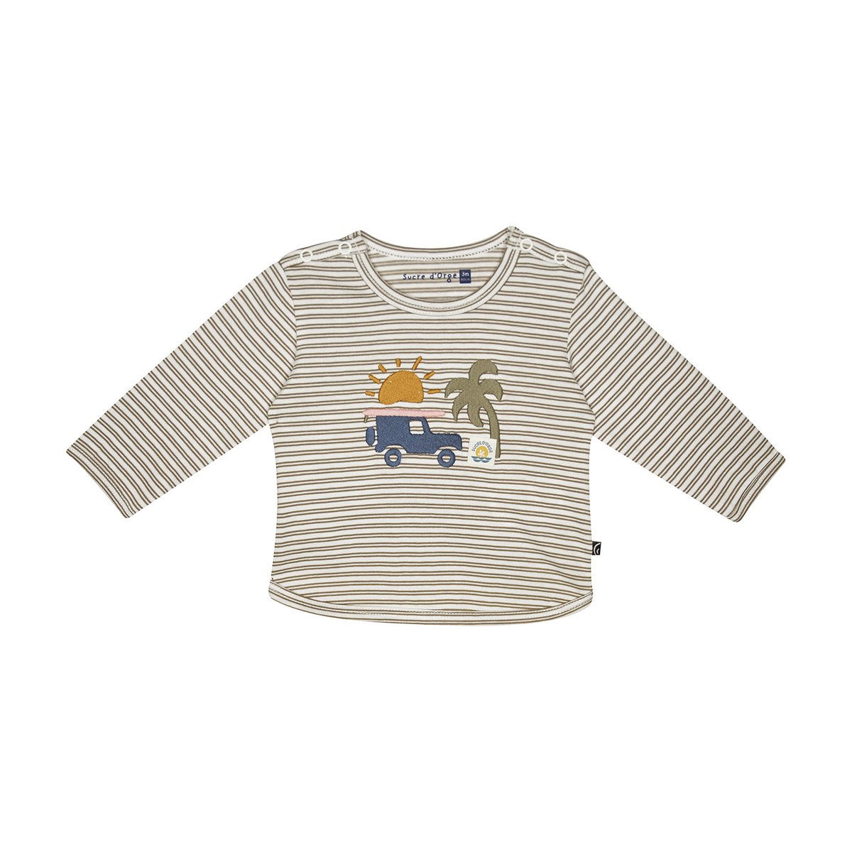 Ensemble t-shirt et pantalon richelieu bleu, SUCRE D'ORGE