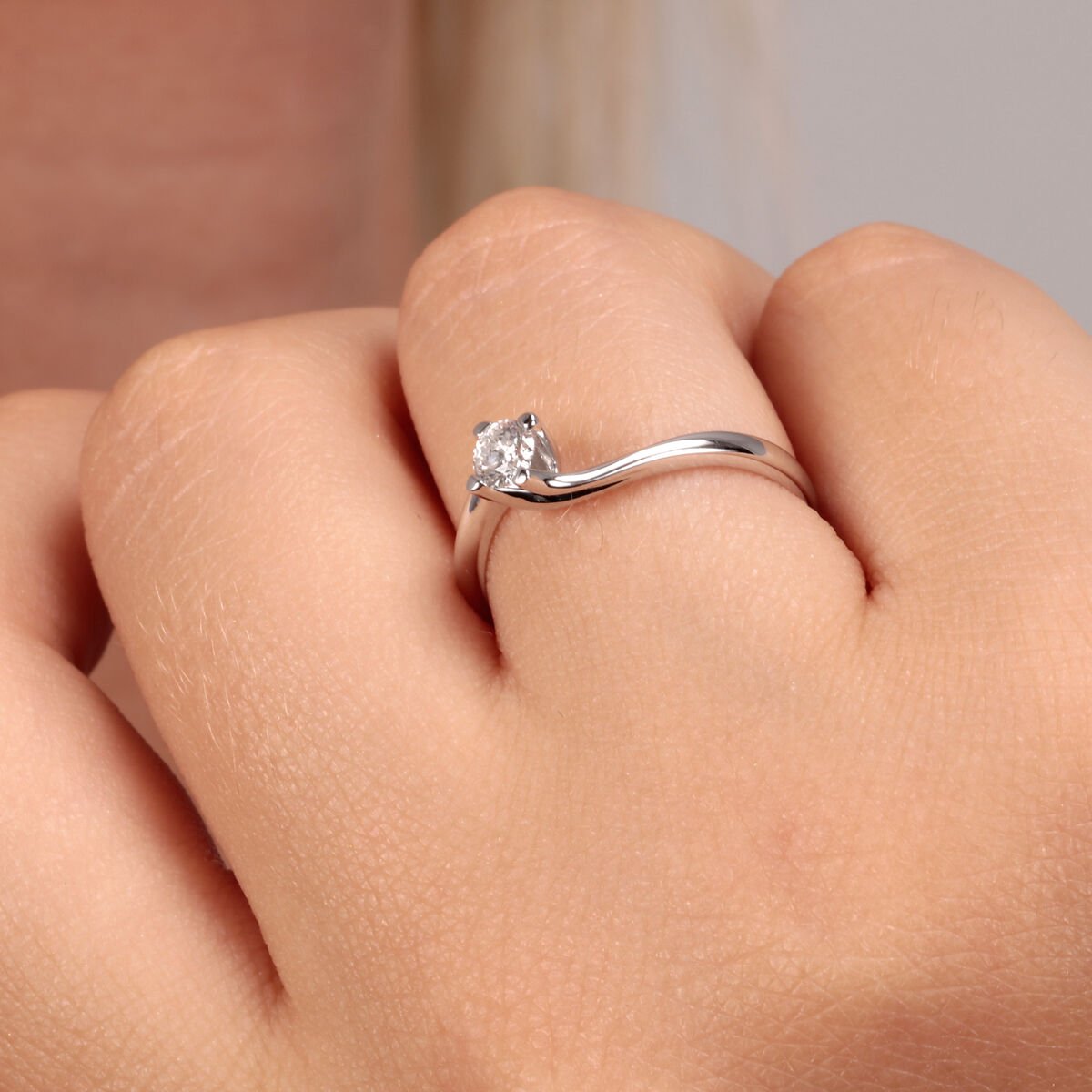 Bague en or blanc 750 B-CLASSIC argent, BLUESPIRIT