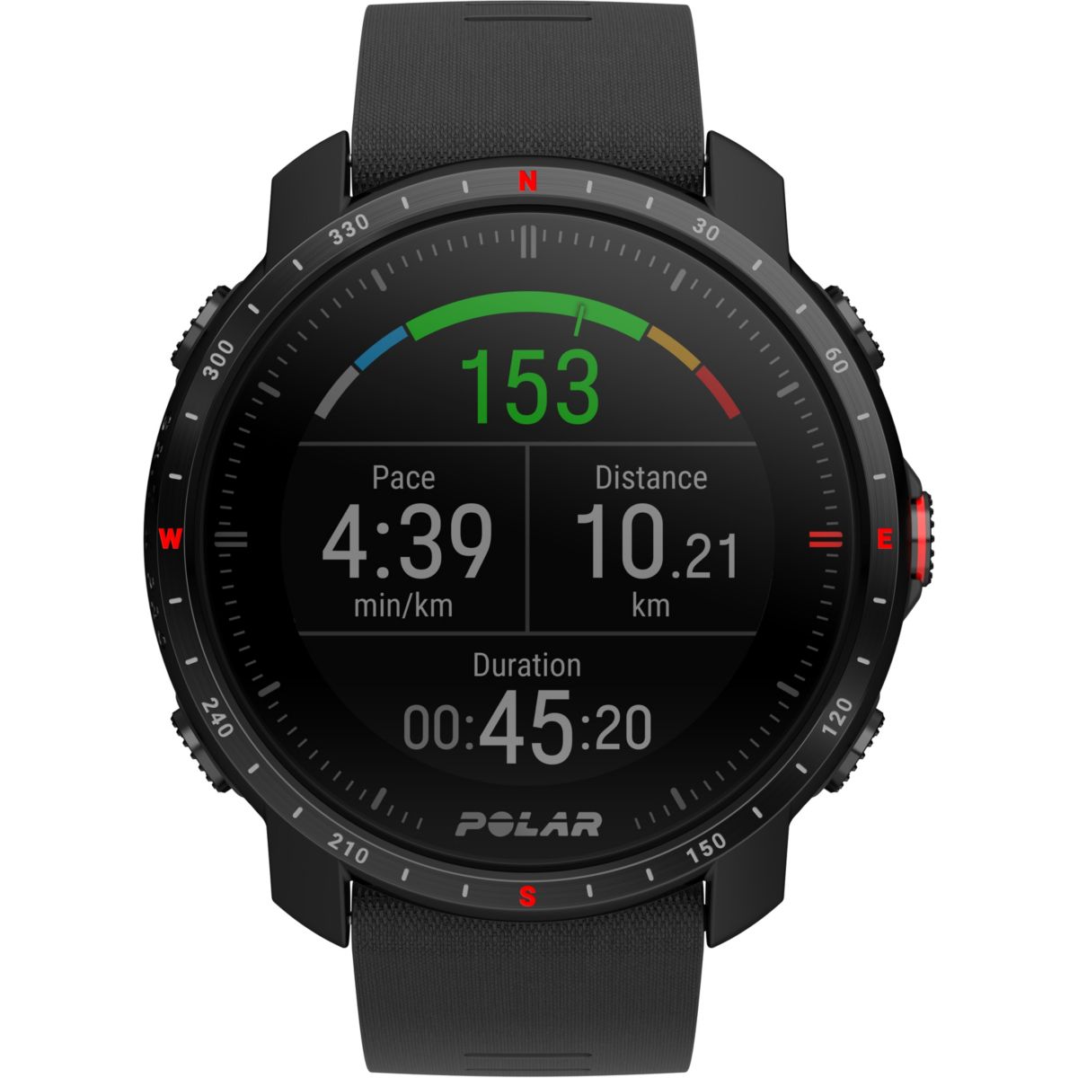 Montre sport GRIT X PRO Black Sapphire M/L noir, POLAR