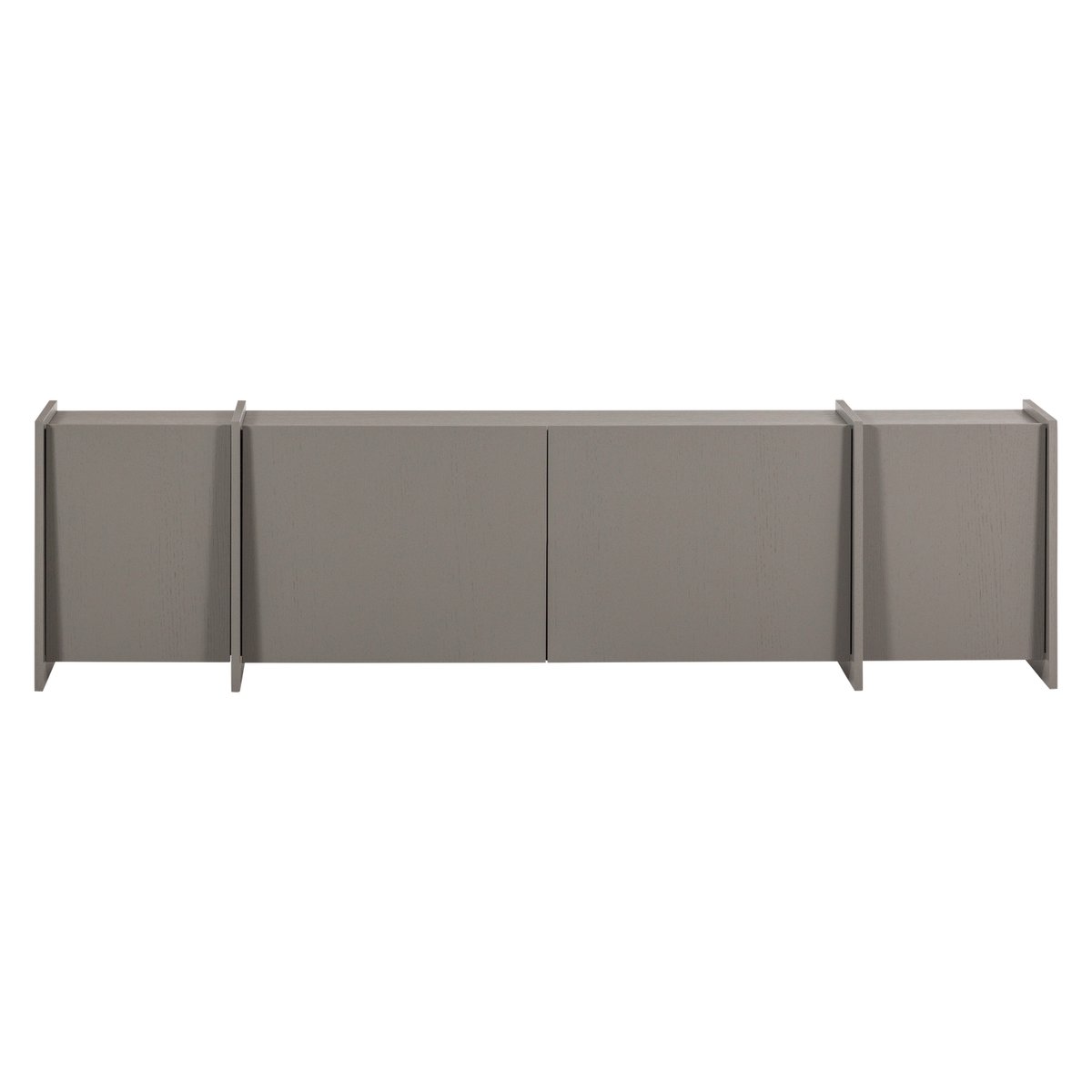 Meuble Tv en placage frêne L200 BROCK gris, WOOOD