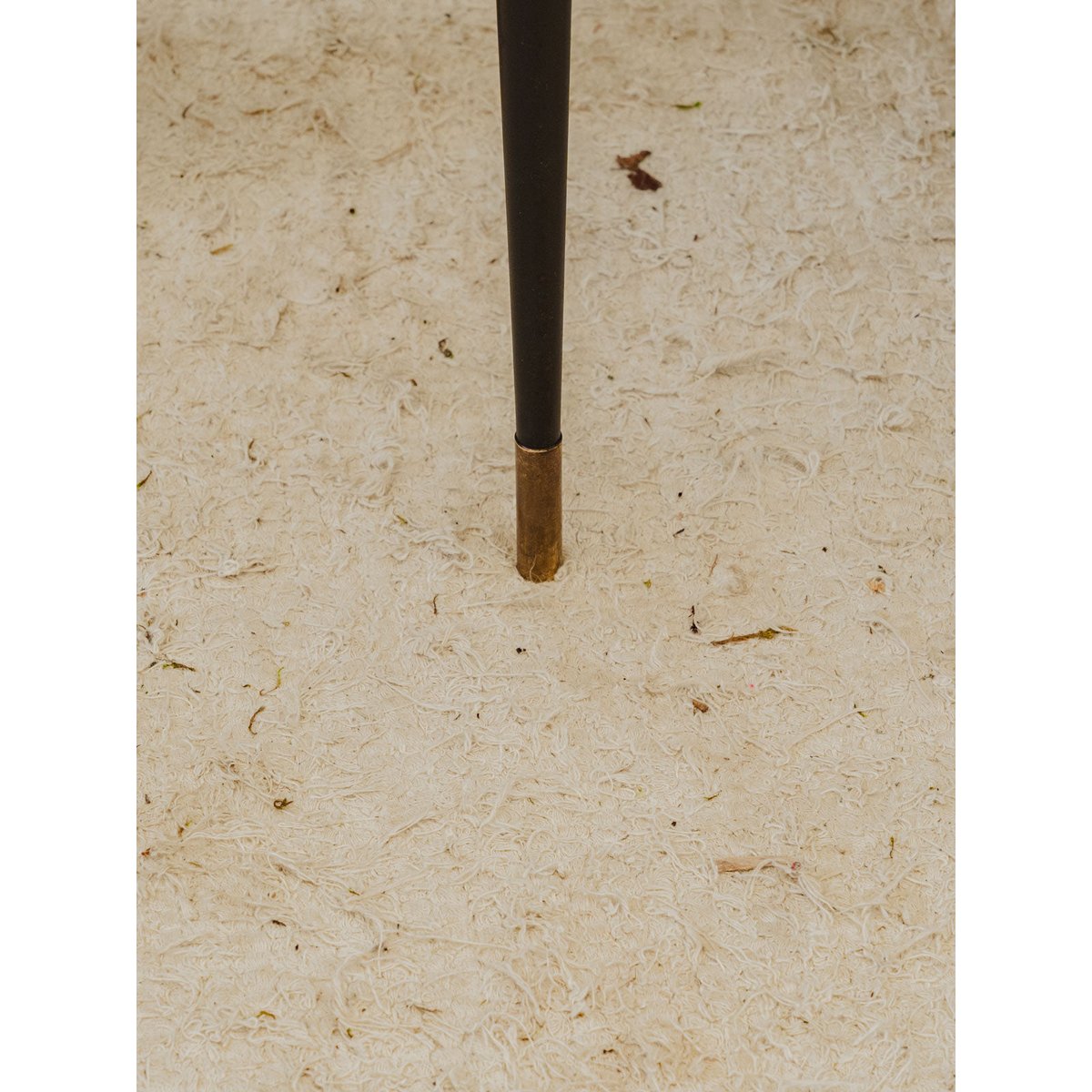Table basse en bois et métal noir Donna N°1647 - Bon état bois foncé, DEBONGOUT