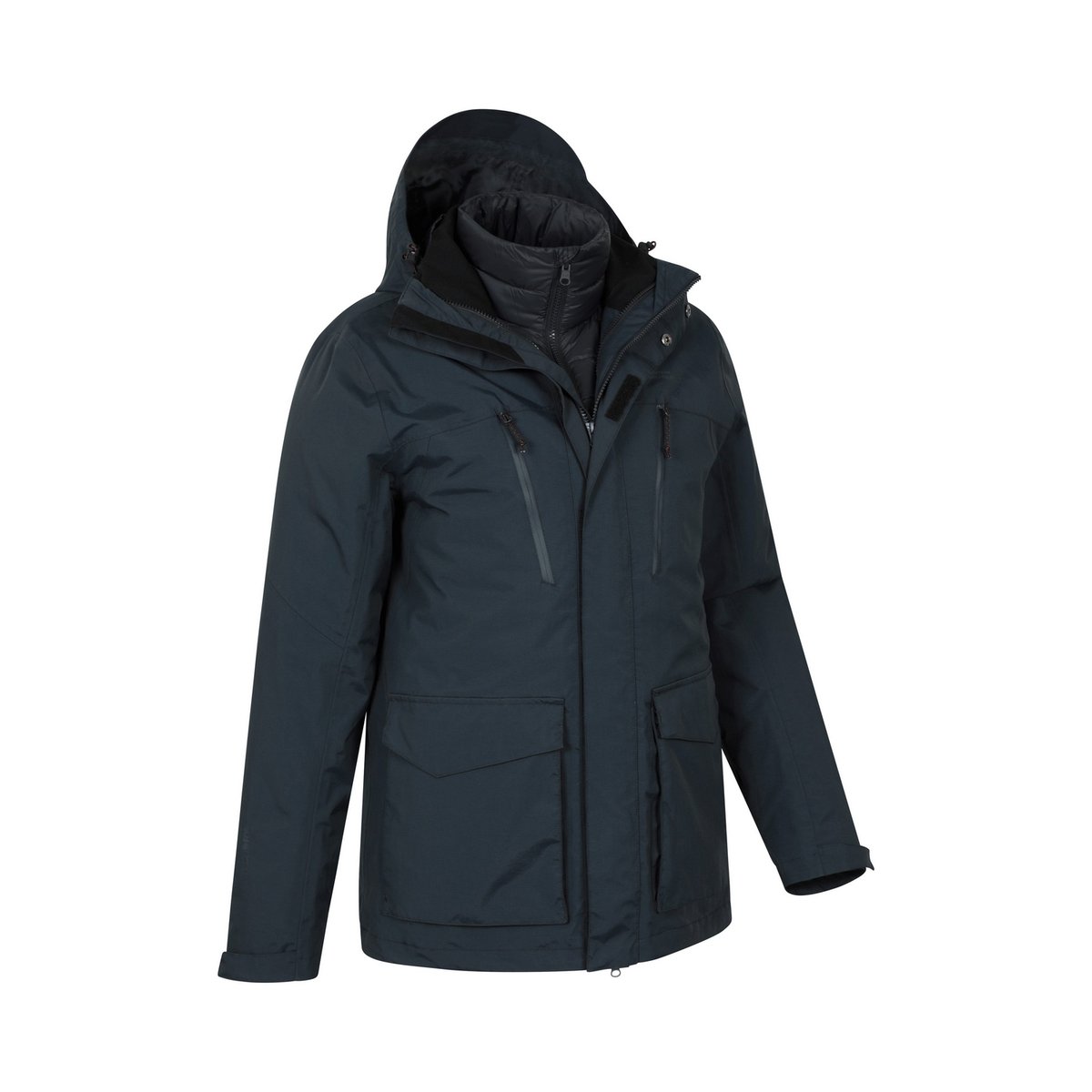 Doudoune motif/style 3-en-1 CORRESPONDENT bleu marine, MOUNTAIN WAREHOUSE