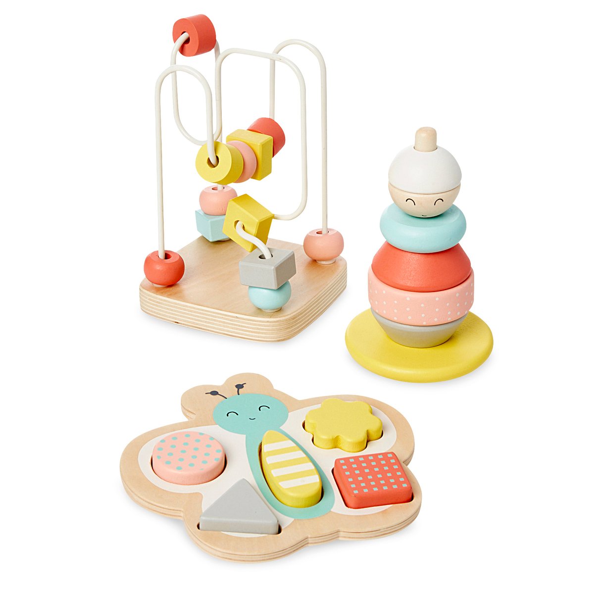 Coffret de 3 jeux d'éveil multicolore, VERTBAUDET