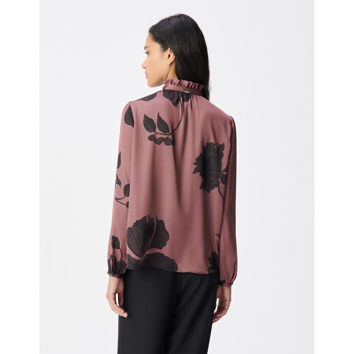 Blouse à manches longues imprimé floral caramel, IKKS