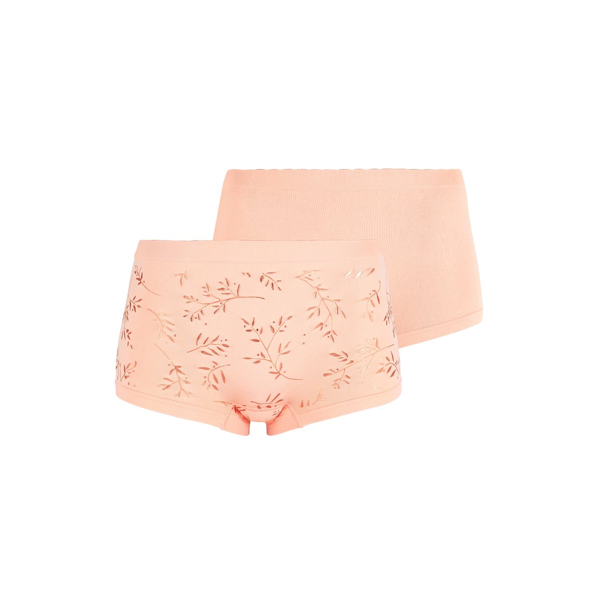 Lot de deux shorties ZEN ANNIVERSAIRE feuillage cuivré + rose pêche, BILLET DOUX