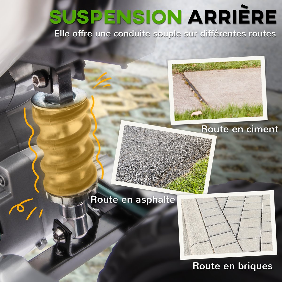 Moto électrique à conducteur assis PP Vert vert, AIYAPLAY