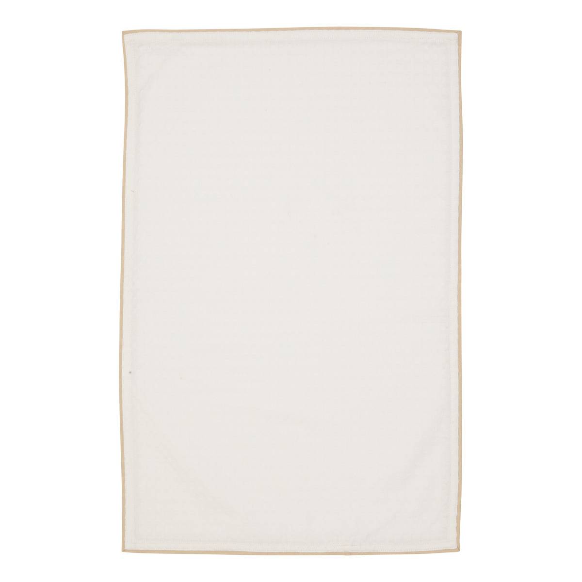 Lot de 2 torchons en coton WAFFLE blanc, ATMOSPHERA