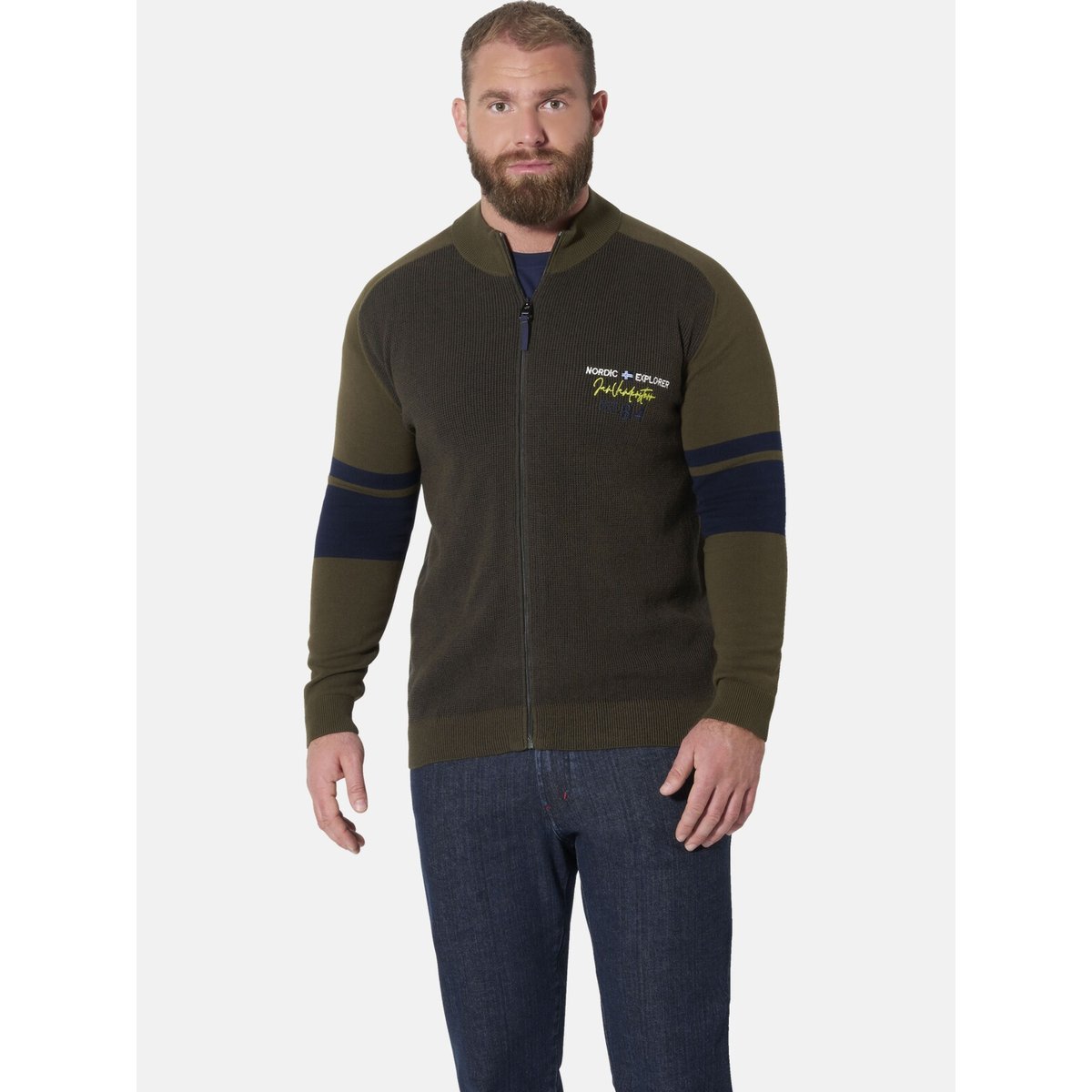 Gilet en maille BARND olive, JAN VANDERSTORM