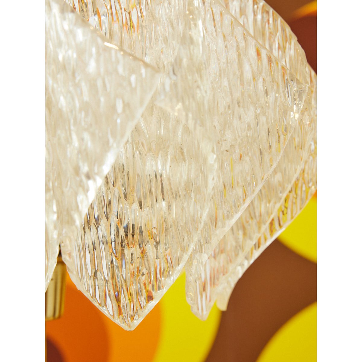 Lampadaire esprit scandinave en plexiglass Julien N°404 - Bon état doré, DEBONGOUT
