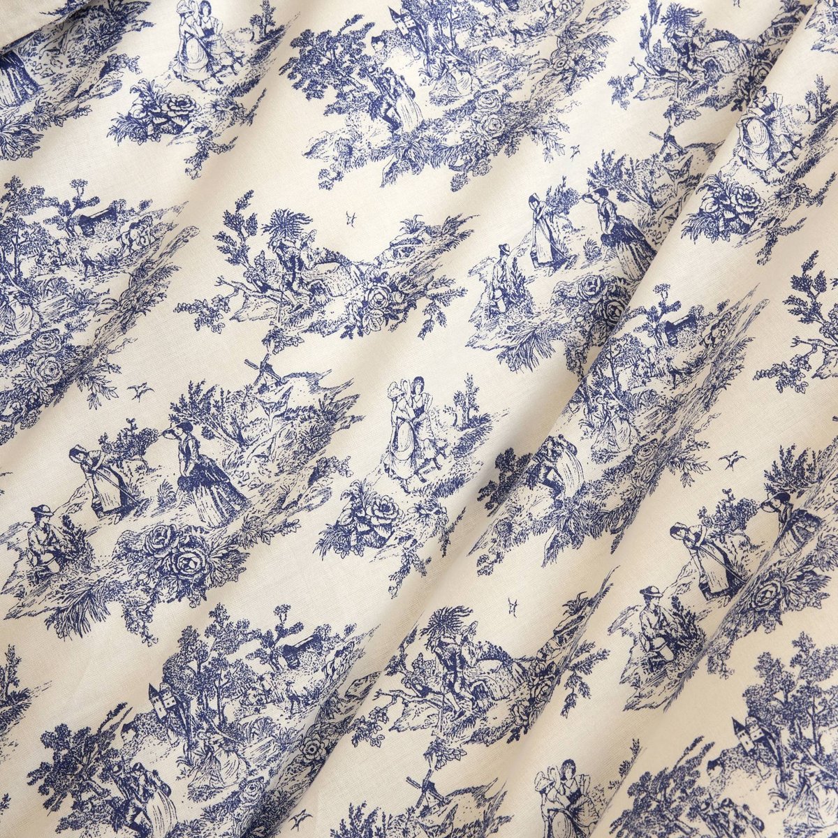 Housse de couette imprimée, 100% coton bio GOTS ombre bleue, MONOPRIX