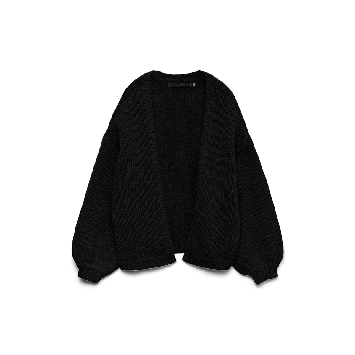 Gilet ouvert en grosse maille black 1, VERO MODA