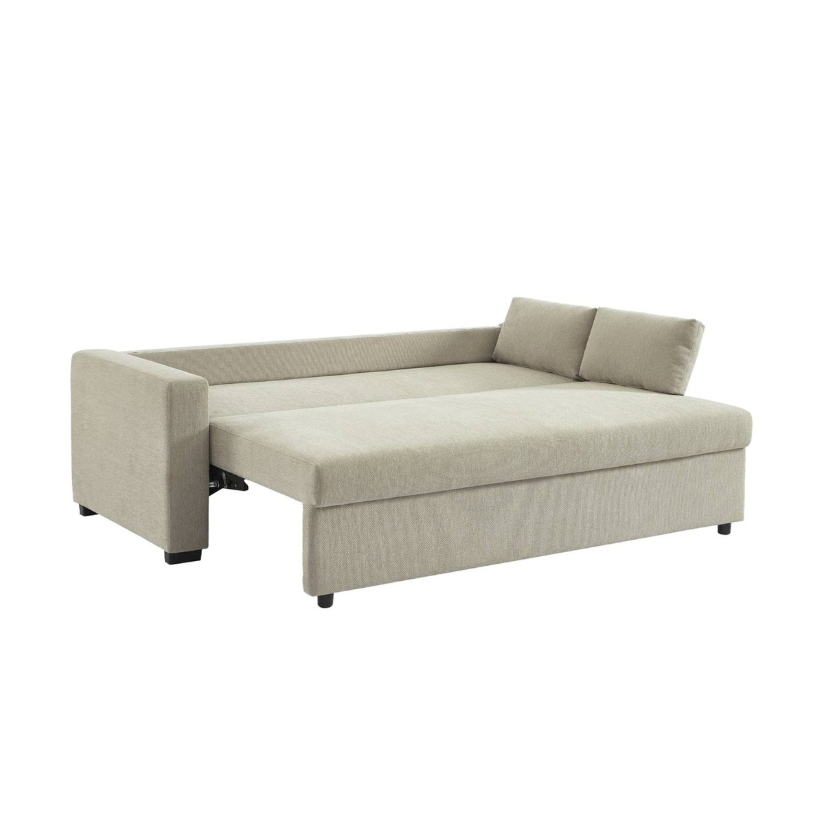 Canapé convertible 3 places tissu chenille EASY beige, SWEEEK