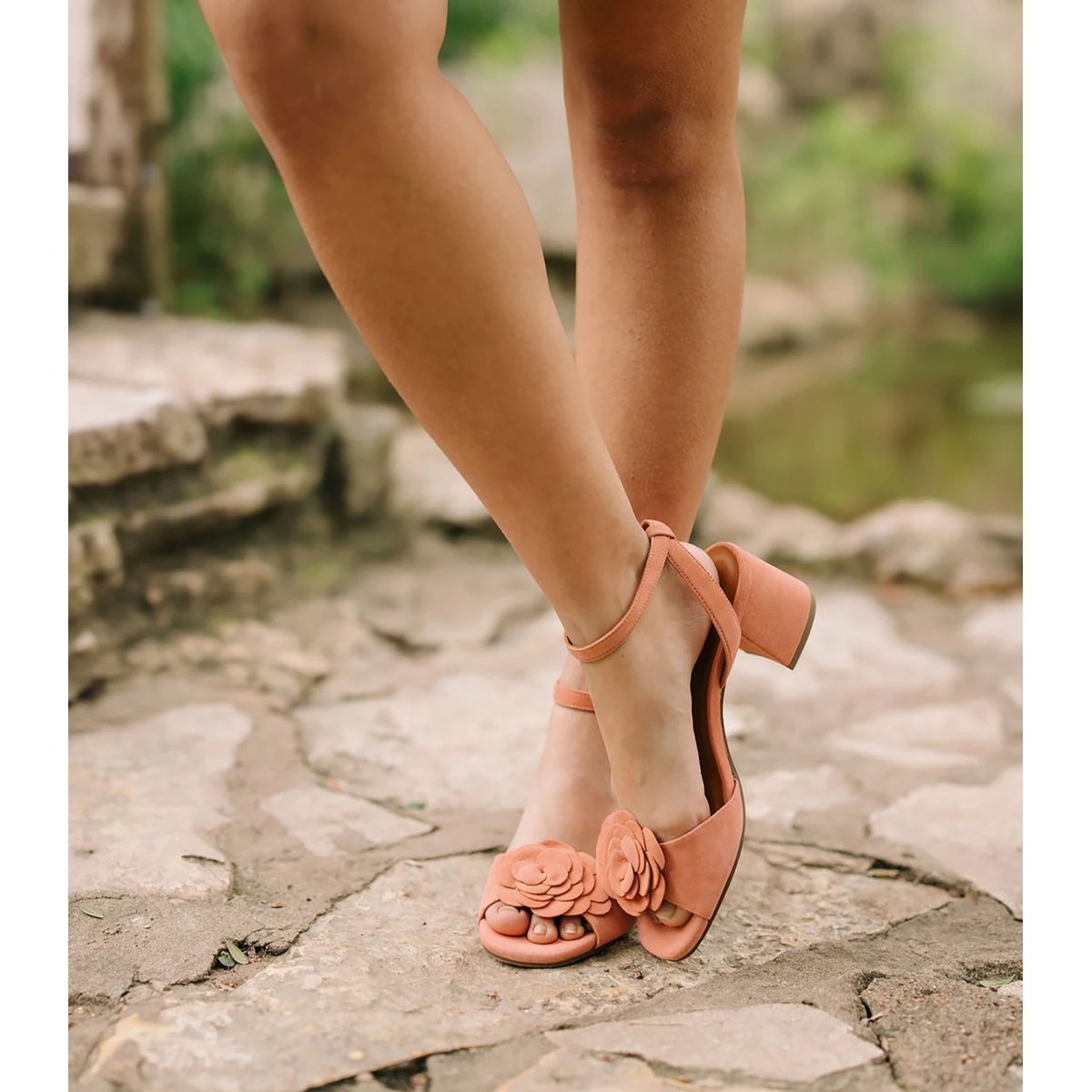 Sandale cuir velours LUCILE rose, MAISON TOUFET