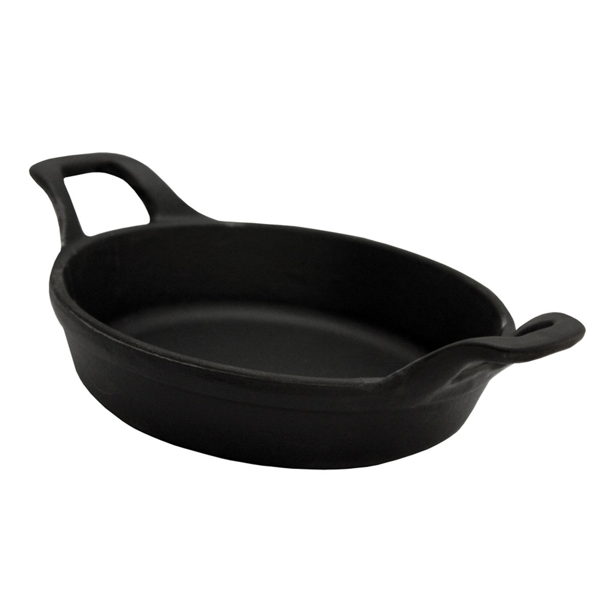 Mini plat à œufs rond en fonte mat 16 cm noir, BAUMALU