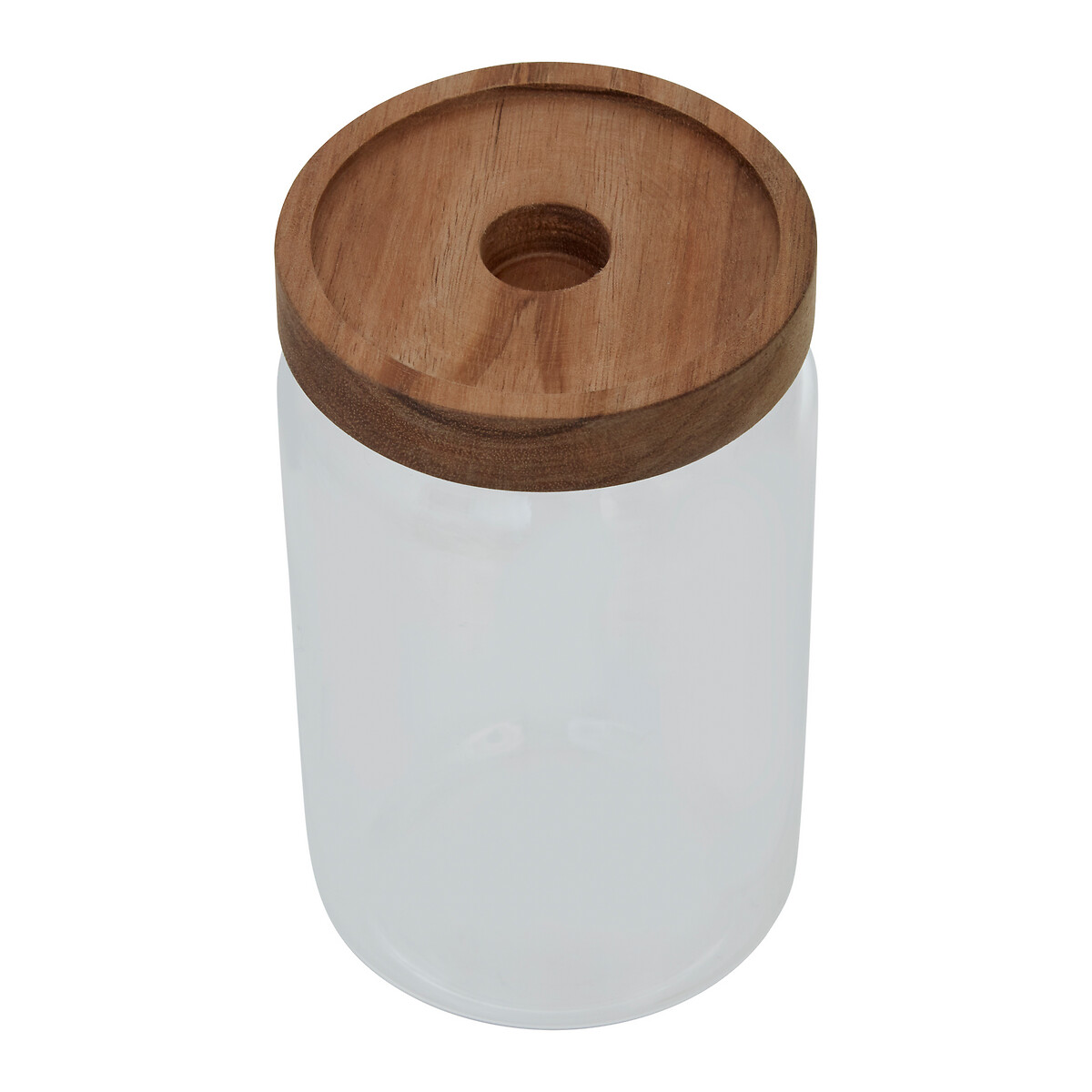 Medium Glass Storage Jar with Acacia Wood Lid transparent, SO'HOME