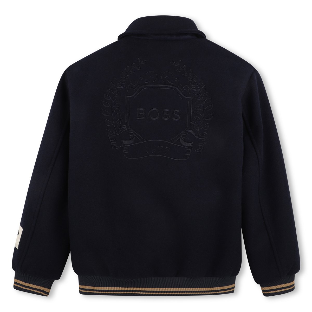 Blouson en lainage bleu cargo, BOSS KIDSWEAR