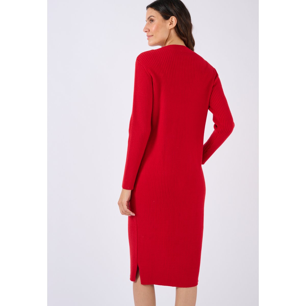 Robe en tricot Thermolactyl rouge, DAMART